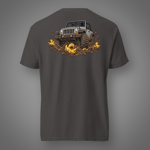 4x4 - No Ducks Given graphic T-shirt in Graphite