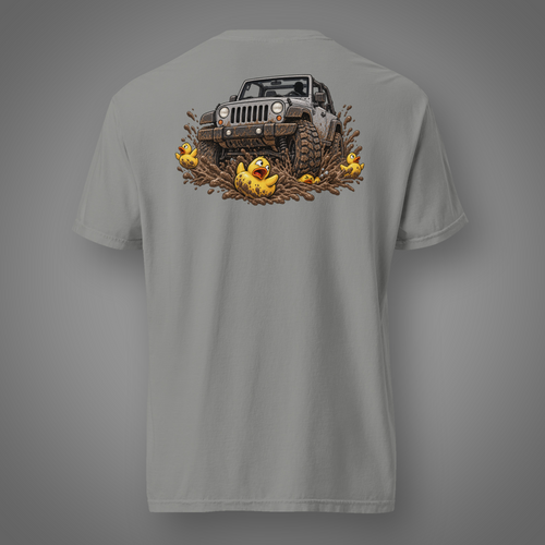 4x4 - No Ducks Given graphic T-shirt in Grey