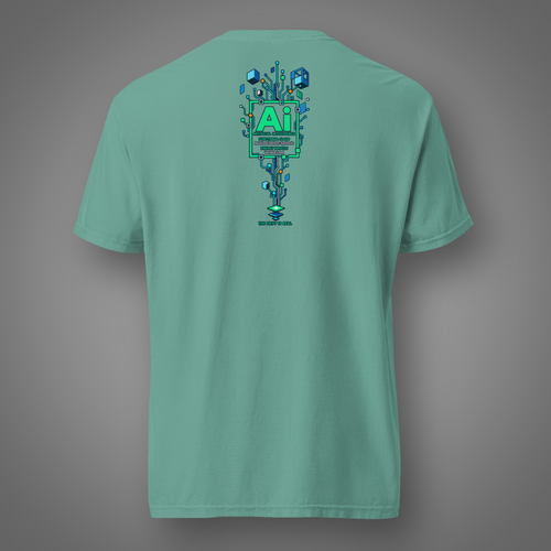 AI Drift - The Drift is Real back-print graphic T-shirt in Seafoam