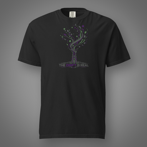 AI Drift - Signal Bloom graphic T-shirt in Black