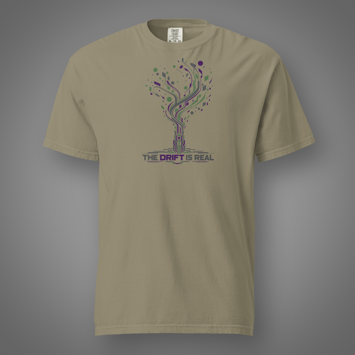 AI Drift - Signal Bloom graphic T-shirt in Sandstone