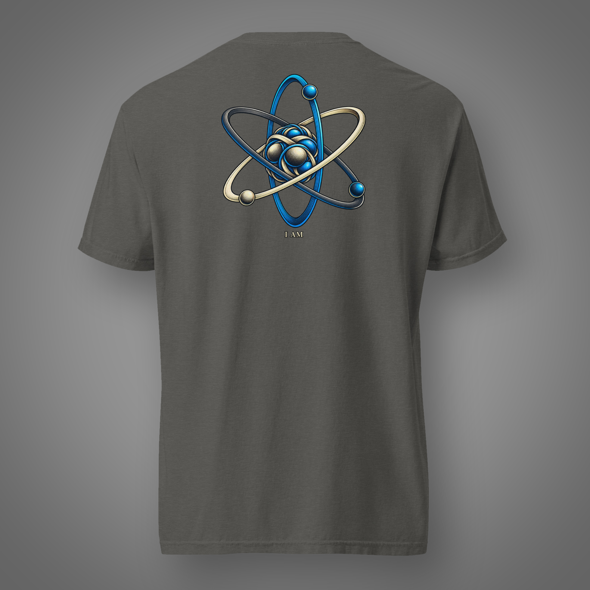Atom - Core Identity back-print graphic T-shirt in Pepper