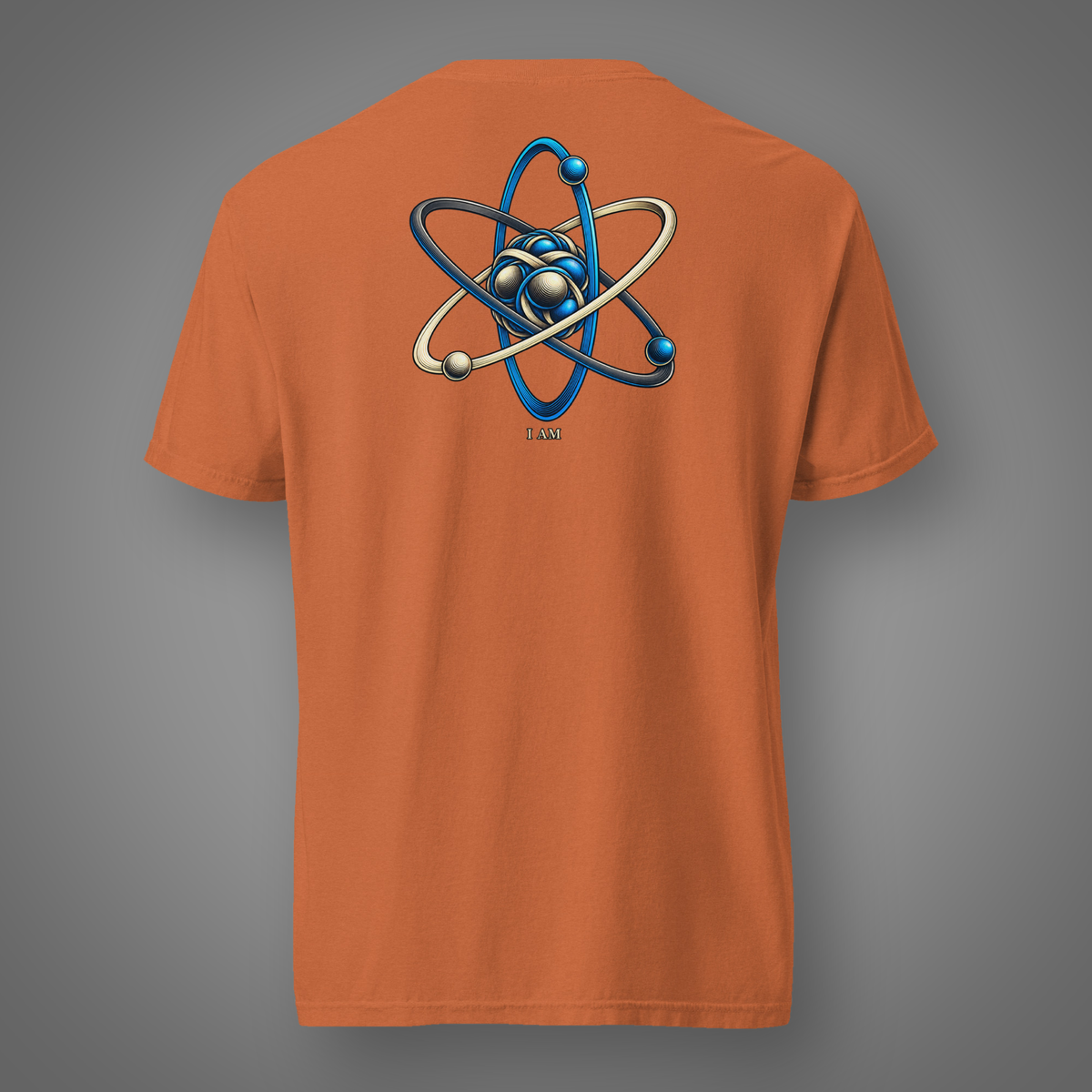 Atom - Core Identity back-print graphic T-shirt in Yam