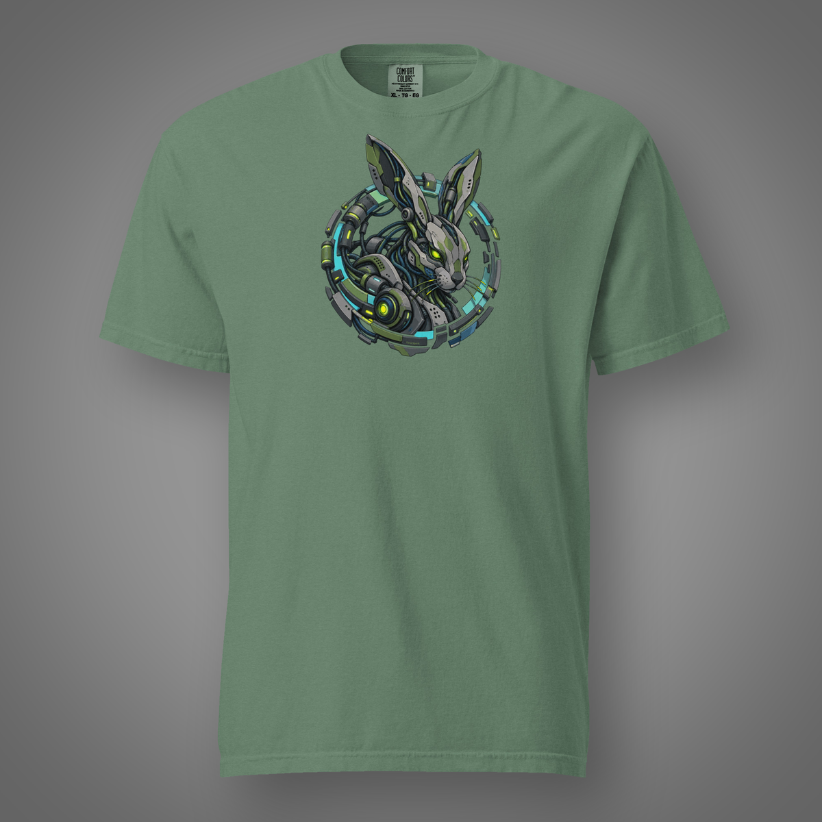 BioMech - Bunny light green front studio mockup