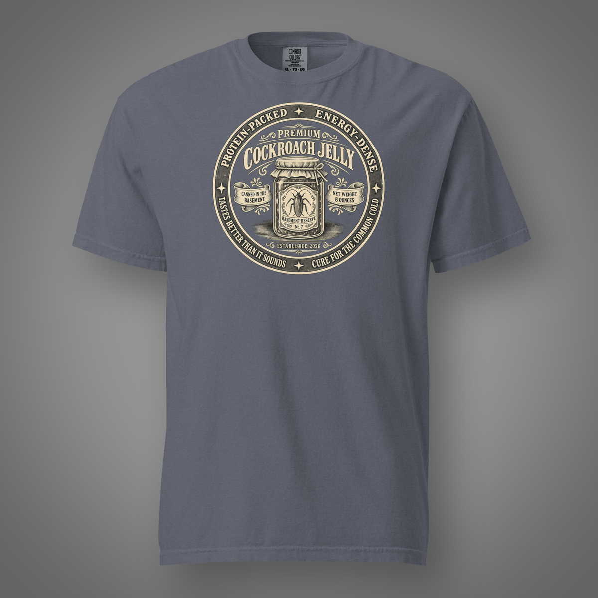 Cockroach - Premium Jelly graphic T-shirt in Denim