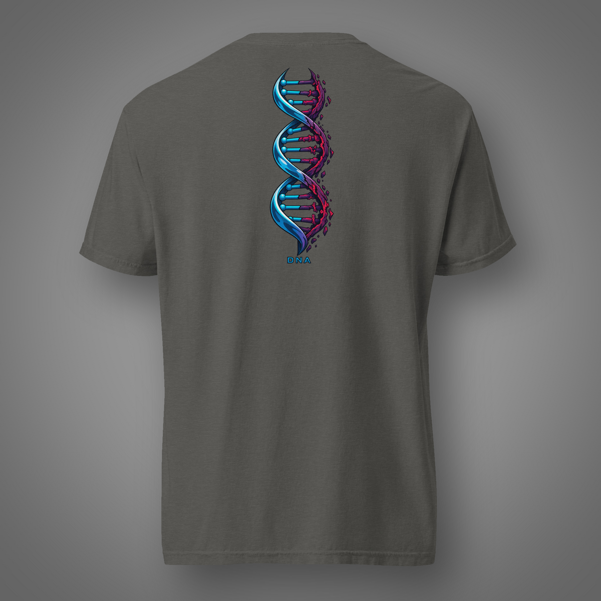 DNA - Twisted by Nature back-print graphic T-shirt in Pepper