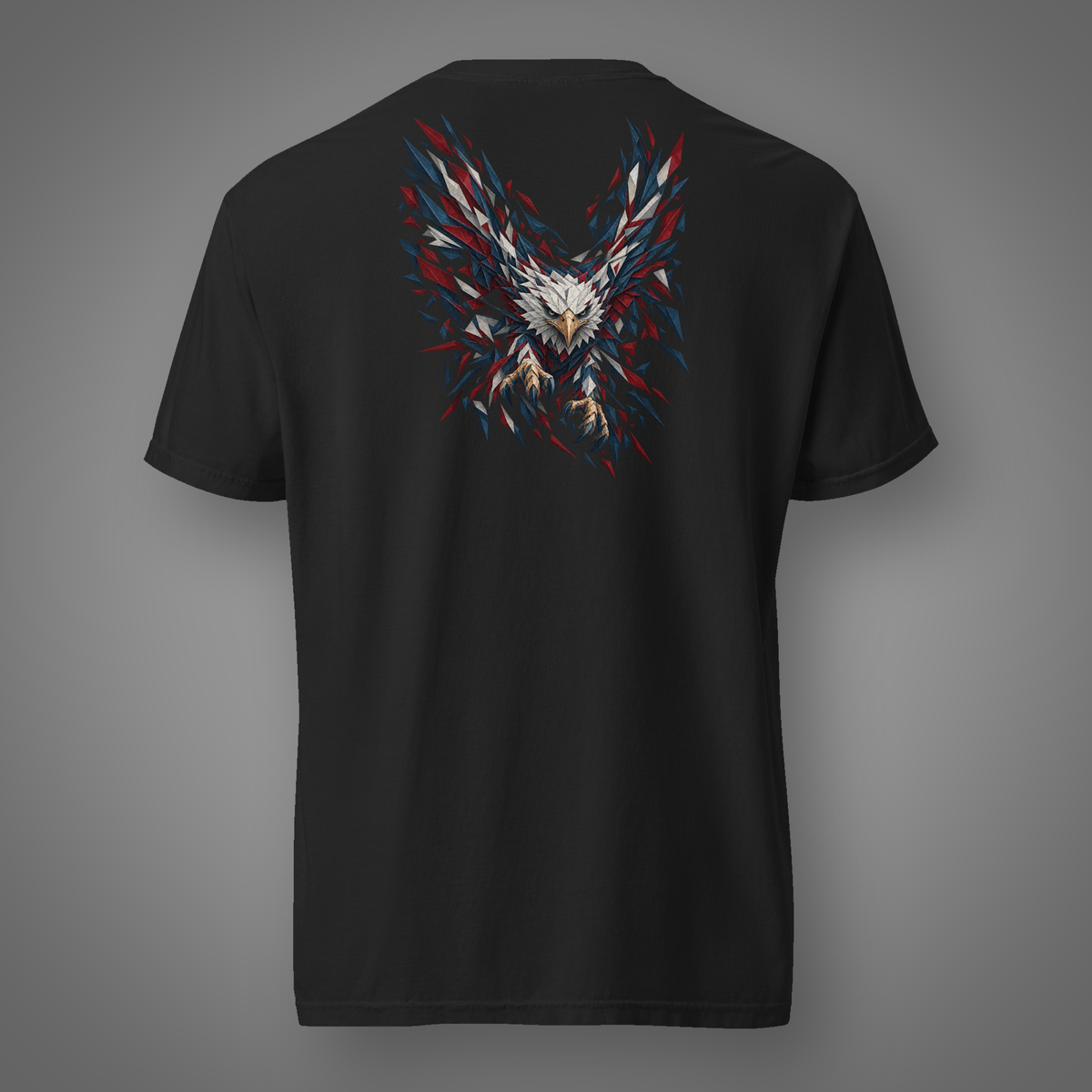 Eagle - Shattered Glory back-print graphic T-shirt in Black