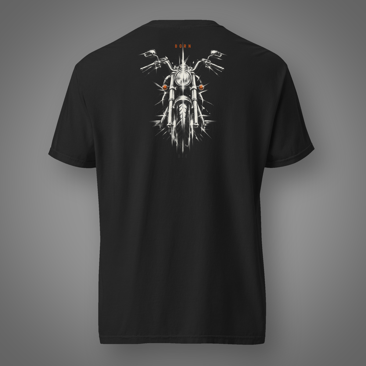 Motorcycle - Born to Live back-print graphic T-shirt in Black