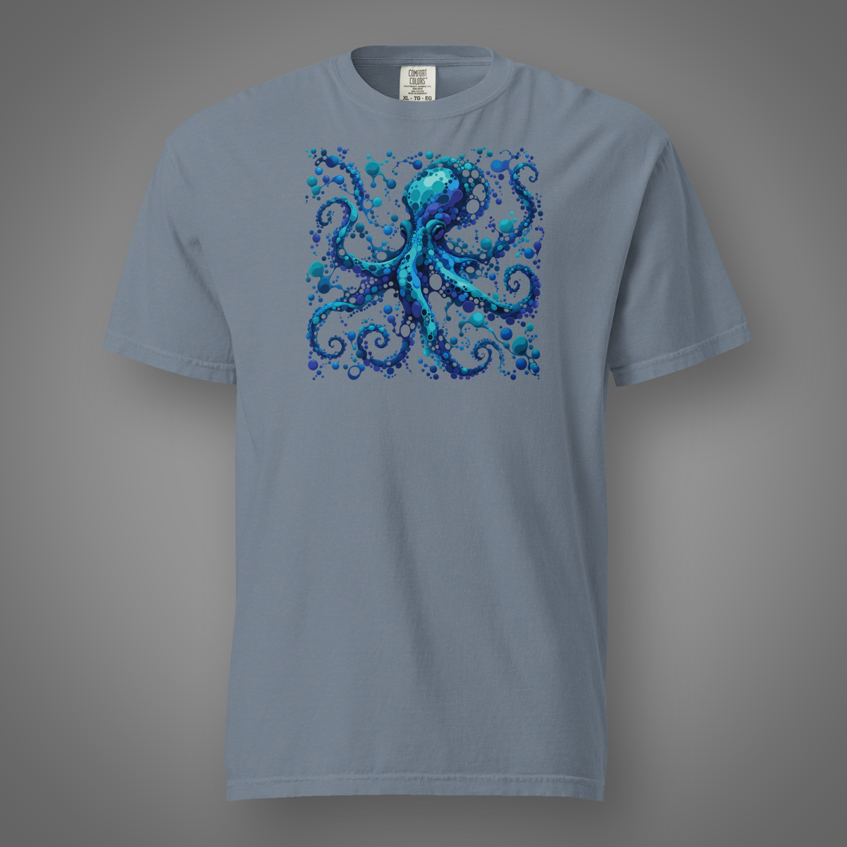 Octopus - Ink Deep graphic T-shirt in Blue Jean
