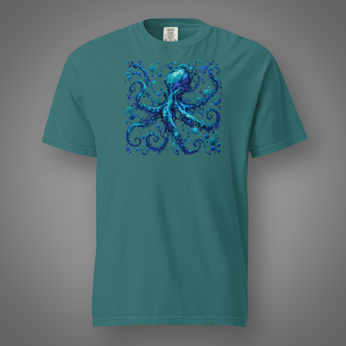 Octopus - Ink Deep graphic T-shirt in Emerald