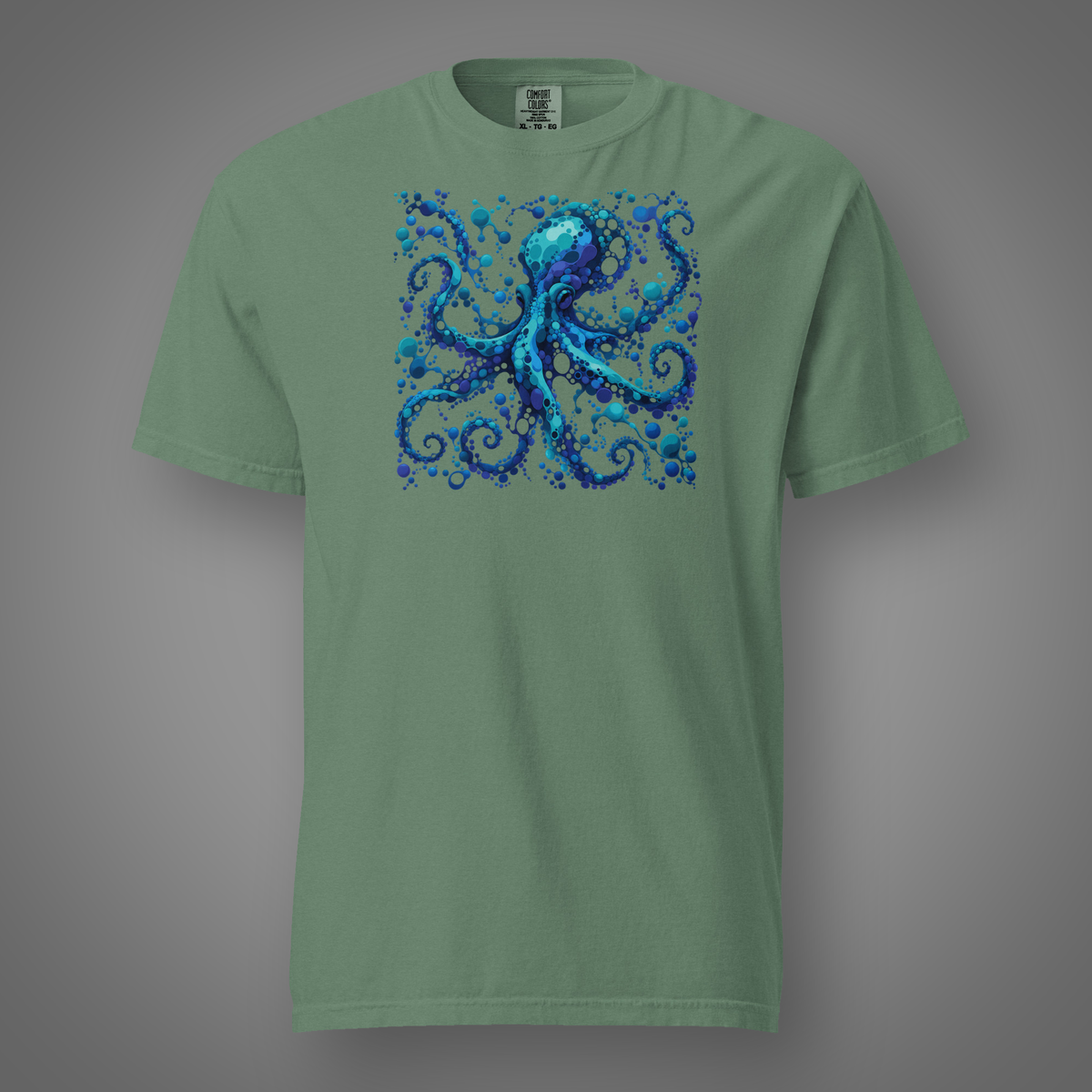Octopus - Ink Deep graphic T-shirt in Light Green