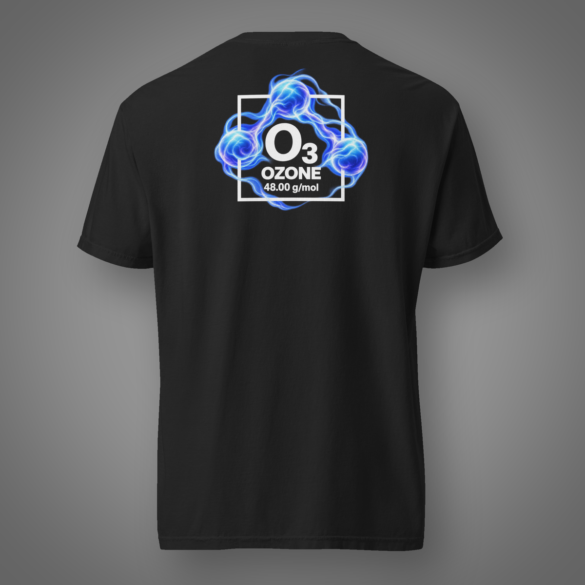 Ozone – O₃ molecular science back-print T-shirt in Black