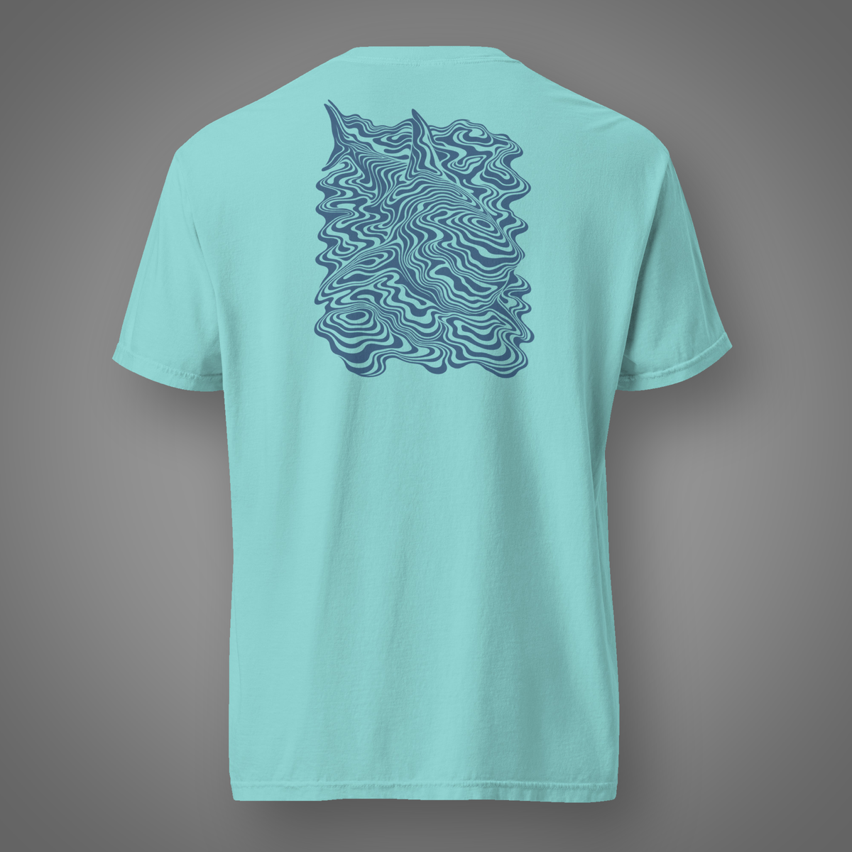 Shark - Undertow back-print graphic T-shirt in Lagoon Blue