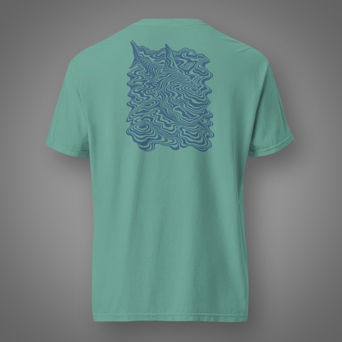 Shark - Undertow back-print graphic T-shirt in Seafoam