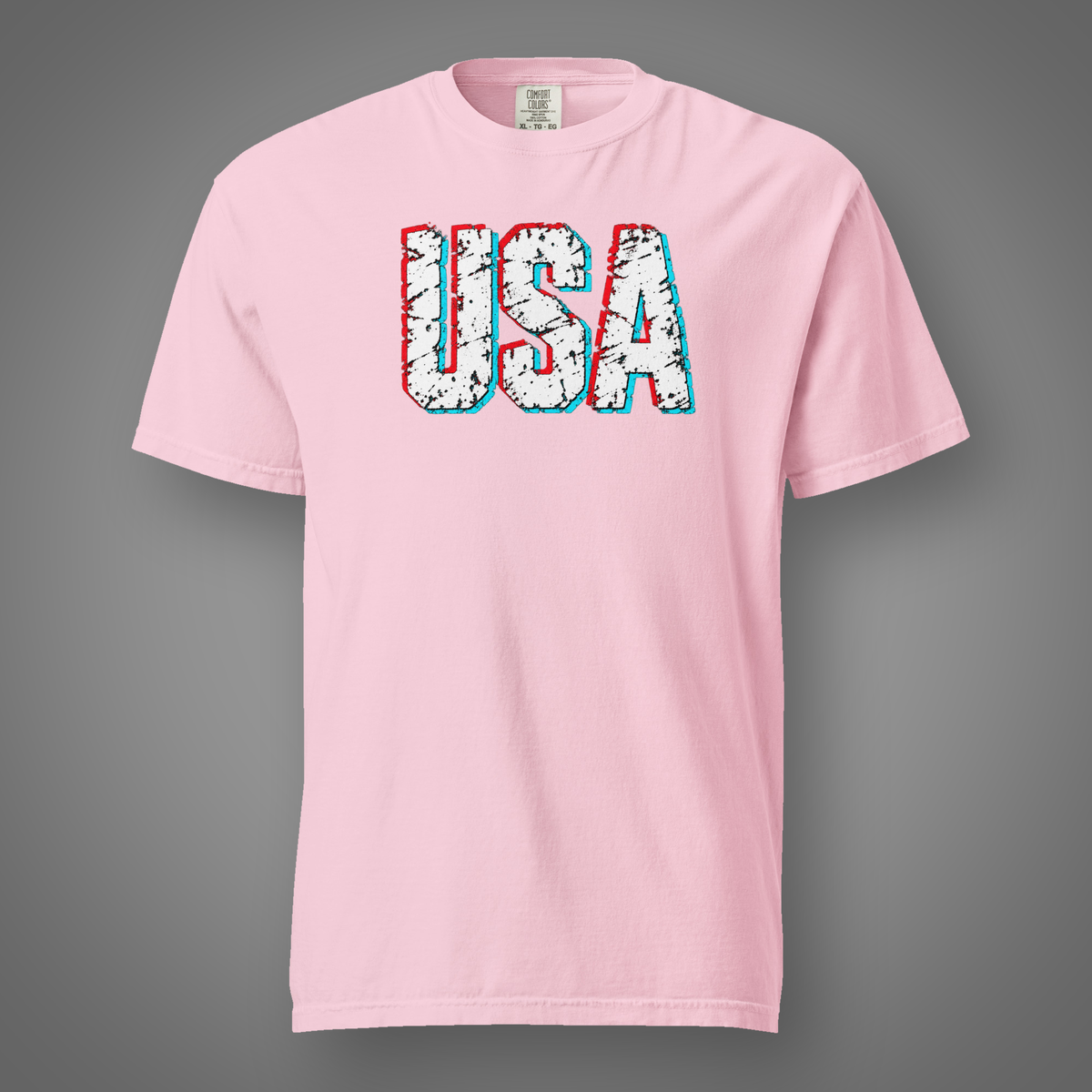 USA - Retro Shift graphic T-shirt in Blossom