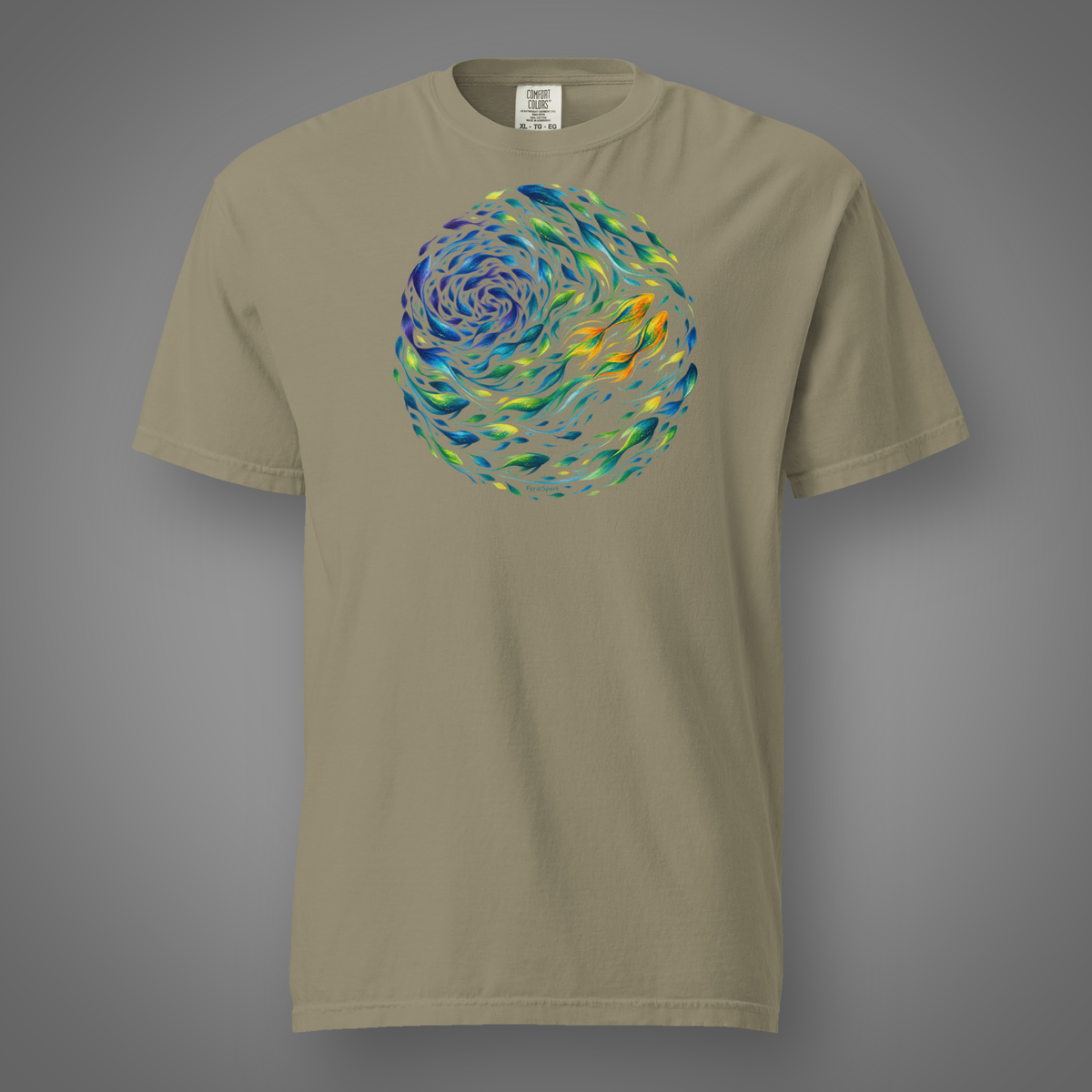 Ocean Fish Vortex sandstone approved studio mockup