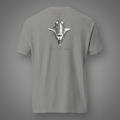 Space Shuttle – Orbiter back-print graphic shirt in grey on gray Candidate H studio background